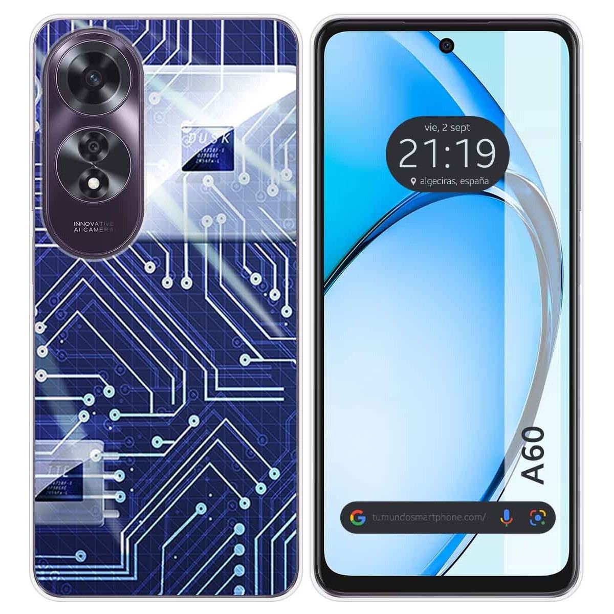 Funda Silicona para Oppo A60 4G diseño Circuito Dibujos