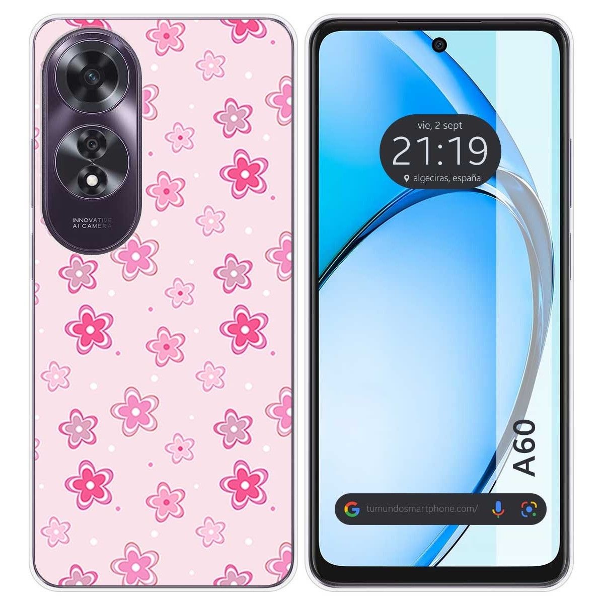 Funda Silicona para Oppo A60 4G diseño Flores Dibujos