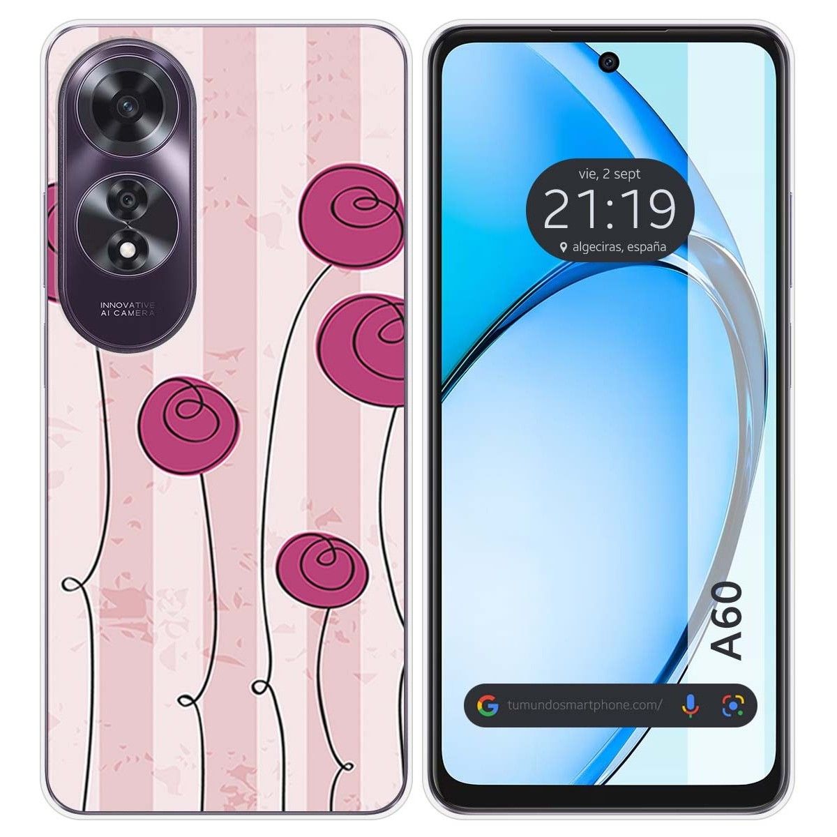 Funda Silicona para Oppo A60 4G diseño Flores Vintage Dibujos