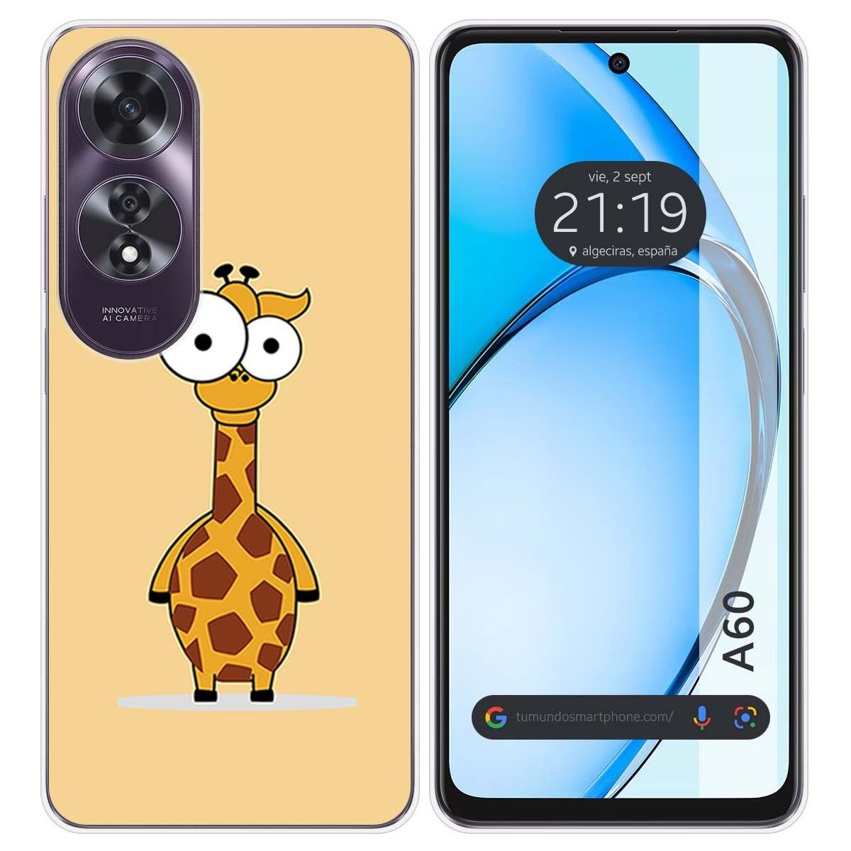 Funda Silicona para Oppo A60 4G diseño Jirafa Dibujos