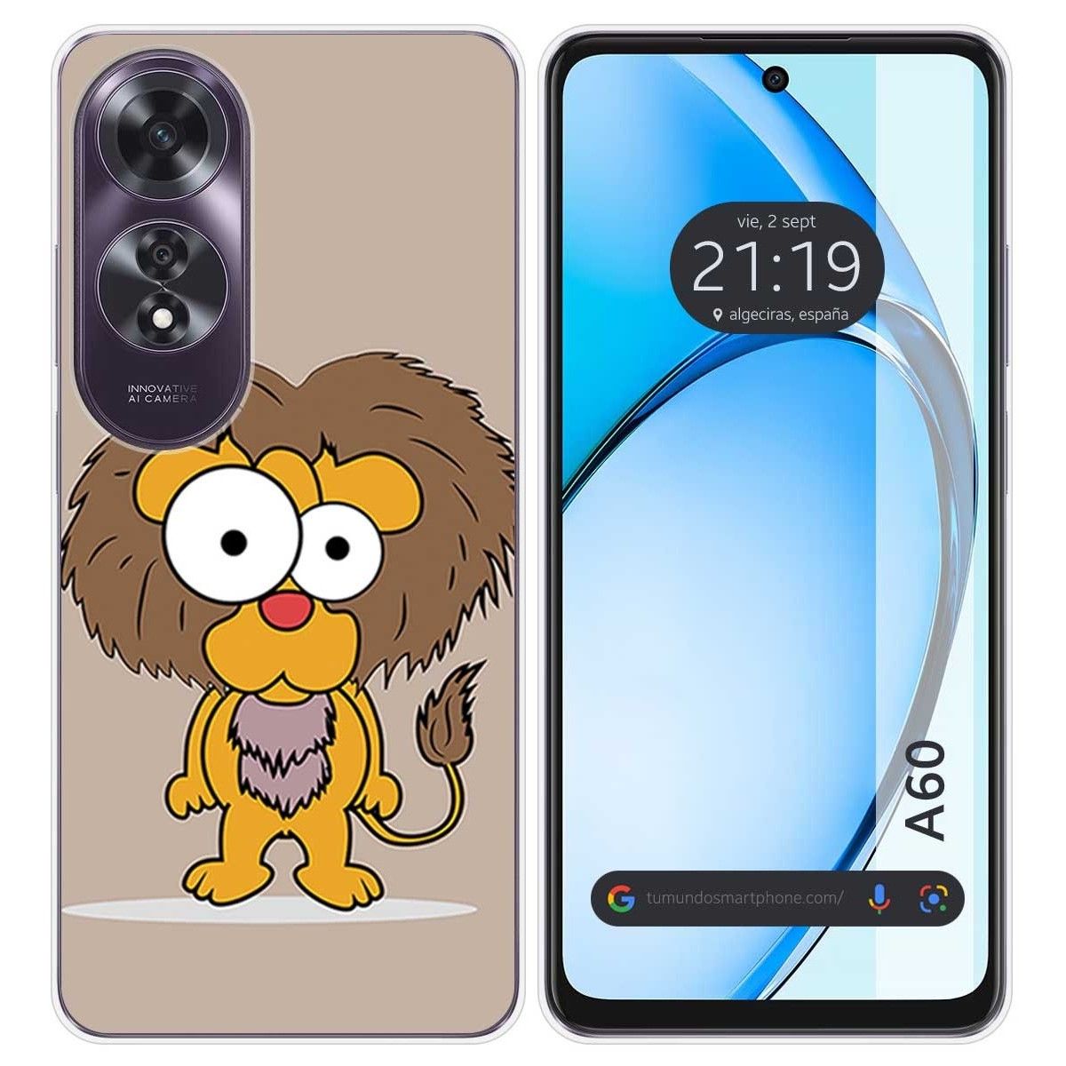 Funda Silicona para Oppo A60 4G diseño Leon Dibujos