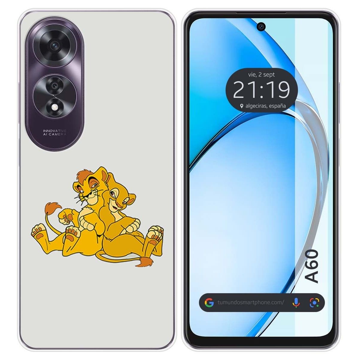 Funda Silicona para Oppo A60 4G diseño Leones Dibujos