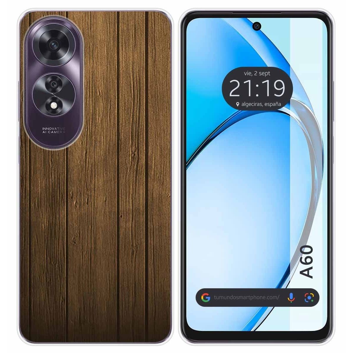 Funda Silicona para Oppo A60 4G diseño Madera Dibujos