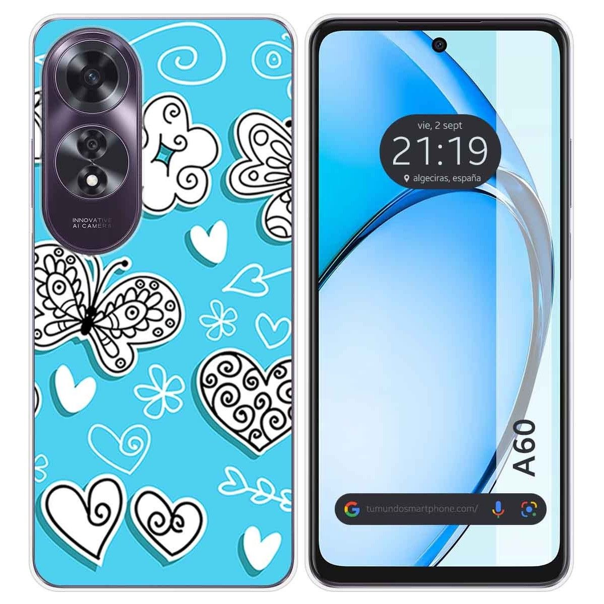 Funda Silicona para Oppo A60 4G diseño Mariposas Dibujos