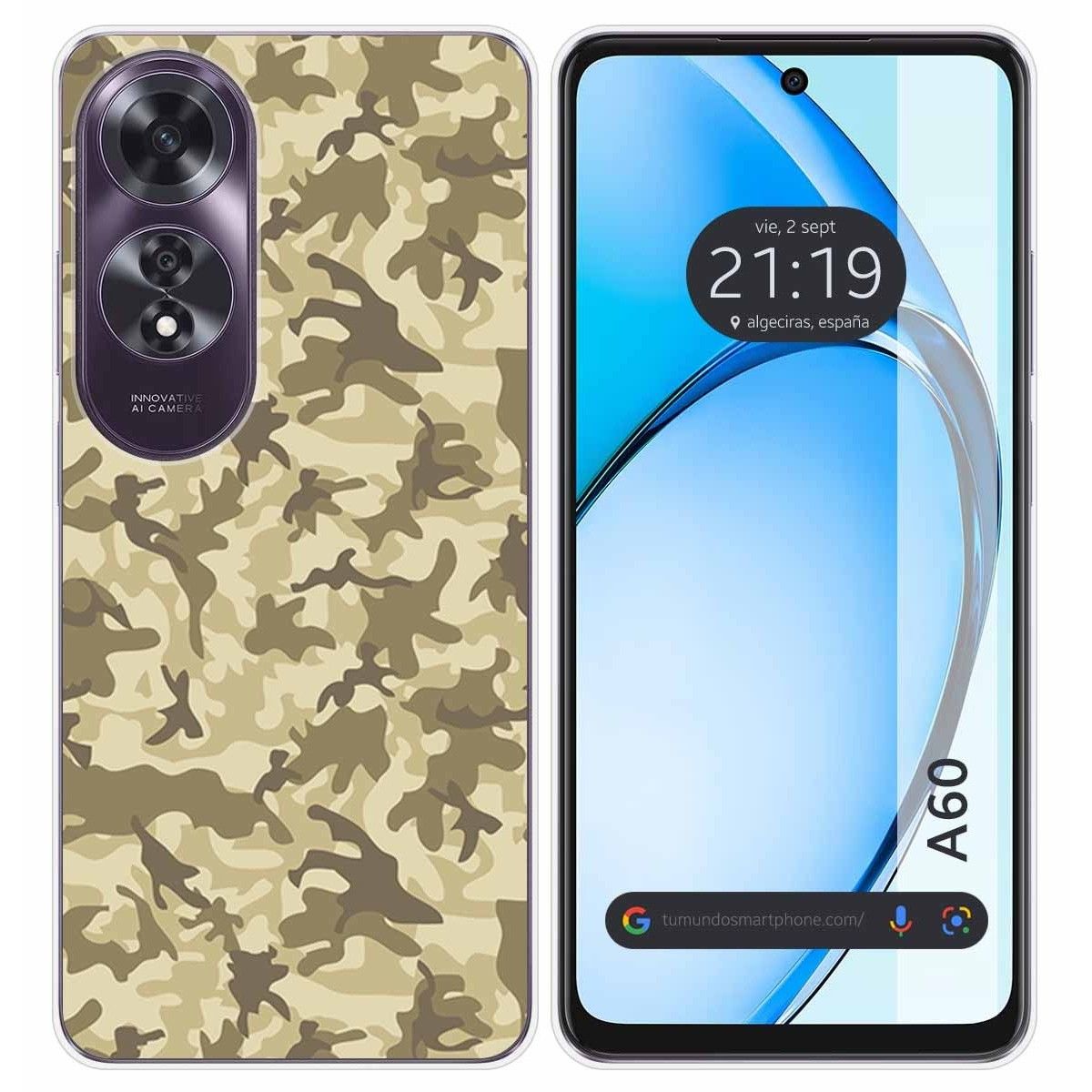 Funda Silicona para Oppo A60 4G diseño Sand Camuflaje Dibujos