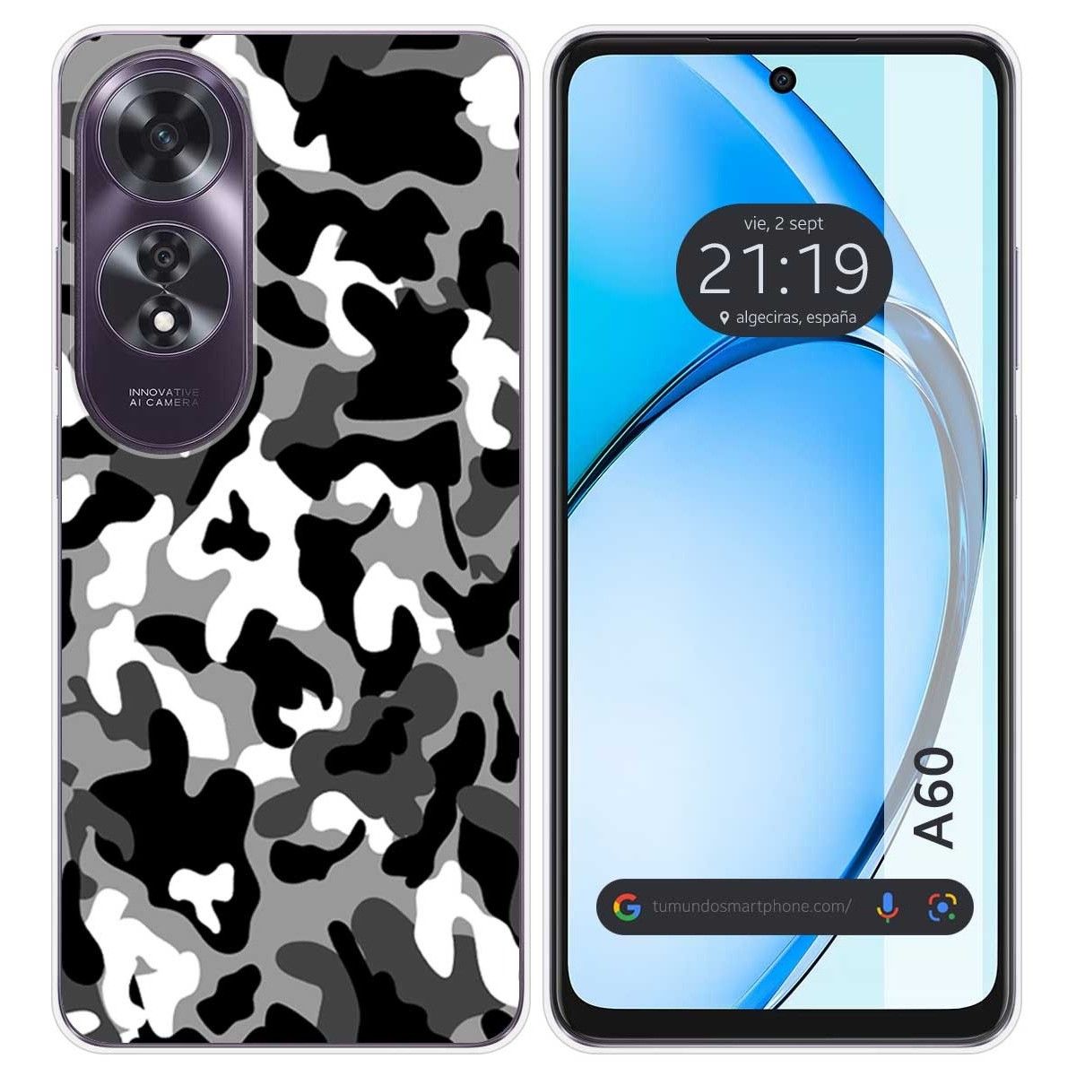 Funda Silicona para Oppo A60 4G diseño Snow Camuflaje Dibujos