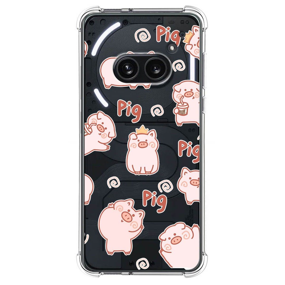 Funda Silicona Antigolpes para Nothing Phone 2a 5G diseño Cerdos Dibujos