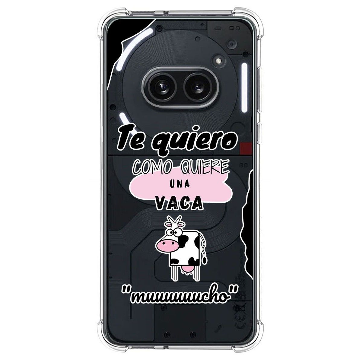 Funda Silicona Antigolpes para Nothing Phone 2a 5G diseño Vaca Dibujos