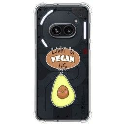 Funda Silicona Antigolpes para Nothing Phone 2a 5G diseño Vegan Life Dibujos