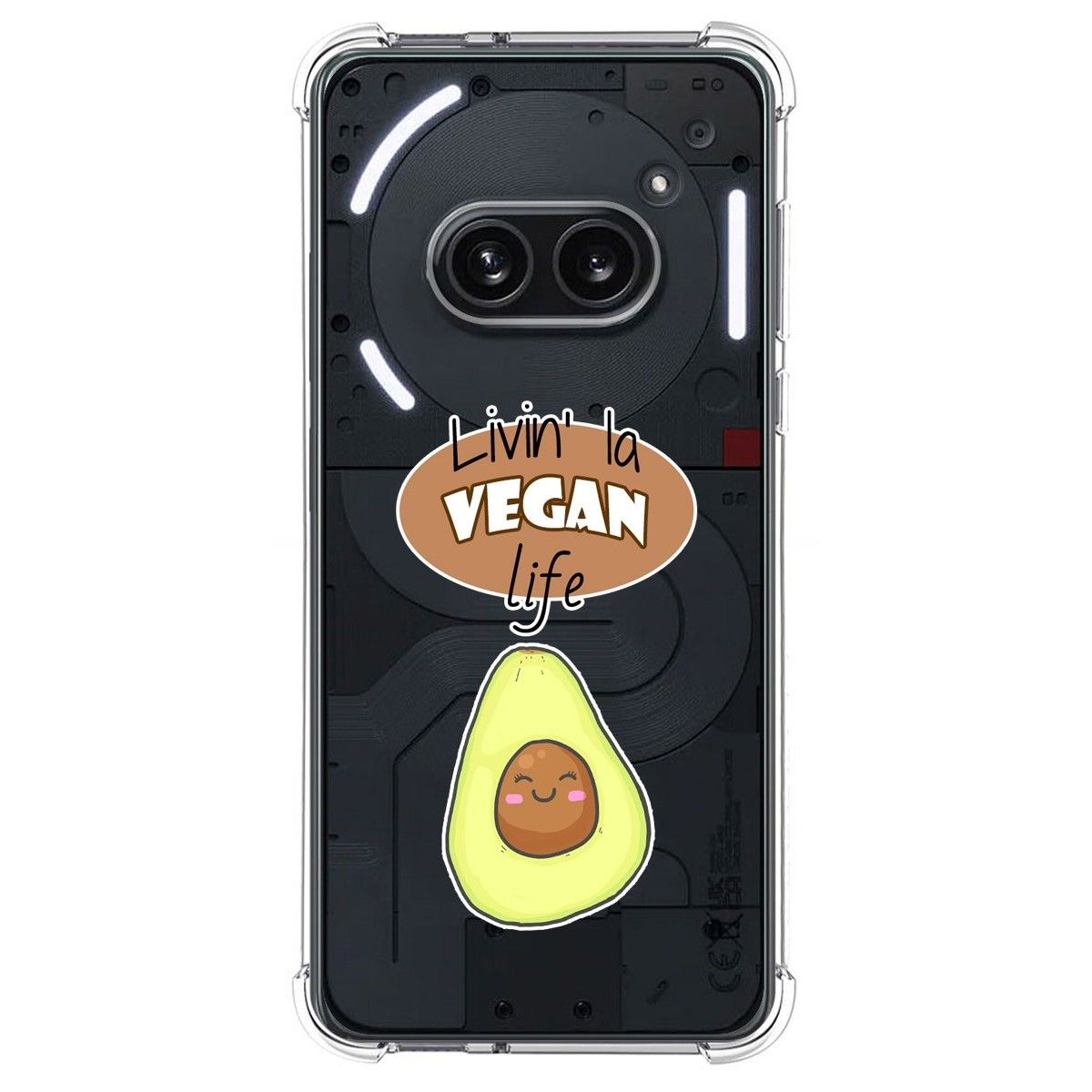 Funda Silicona Antigolpes para Nothing Phone 2a 5G diseño Vegan Life Dibujos