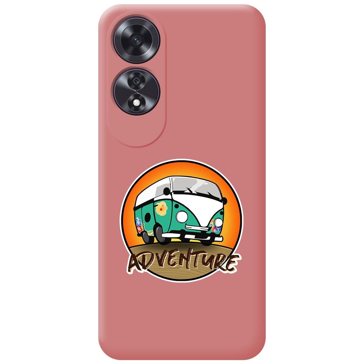 Funda Silicona Líquida Rosa para Oppo A60 4G diseño Adventure Dibujos