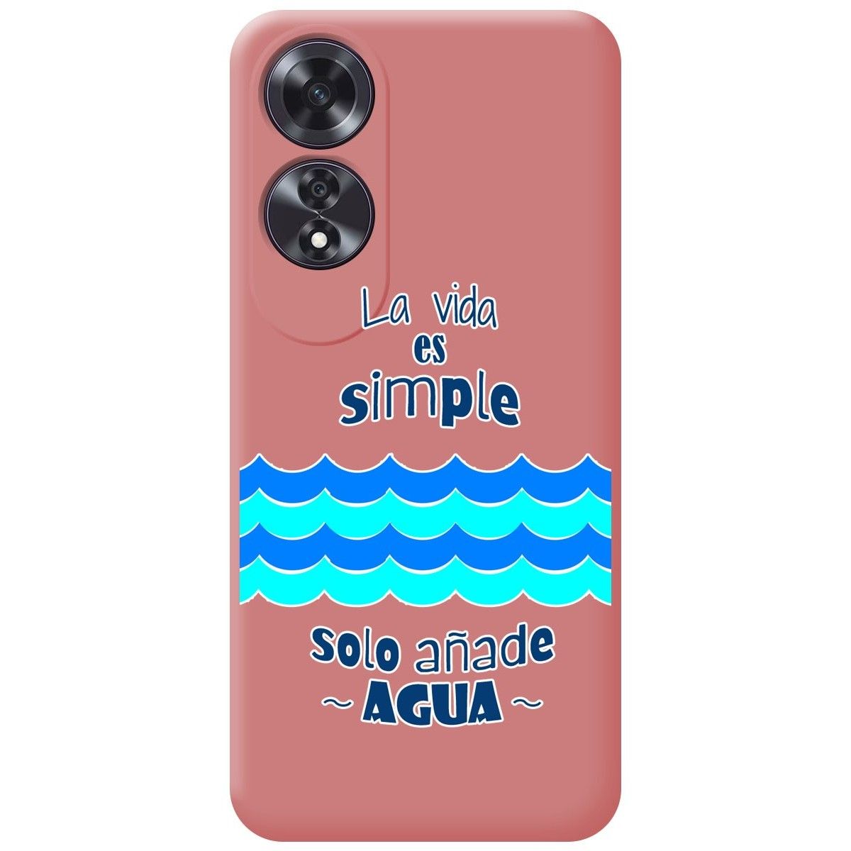 Funda Silicona Líquida Rosa para Oppo A60 4G diseño Agua Dibujos