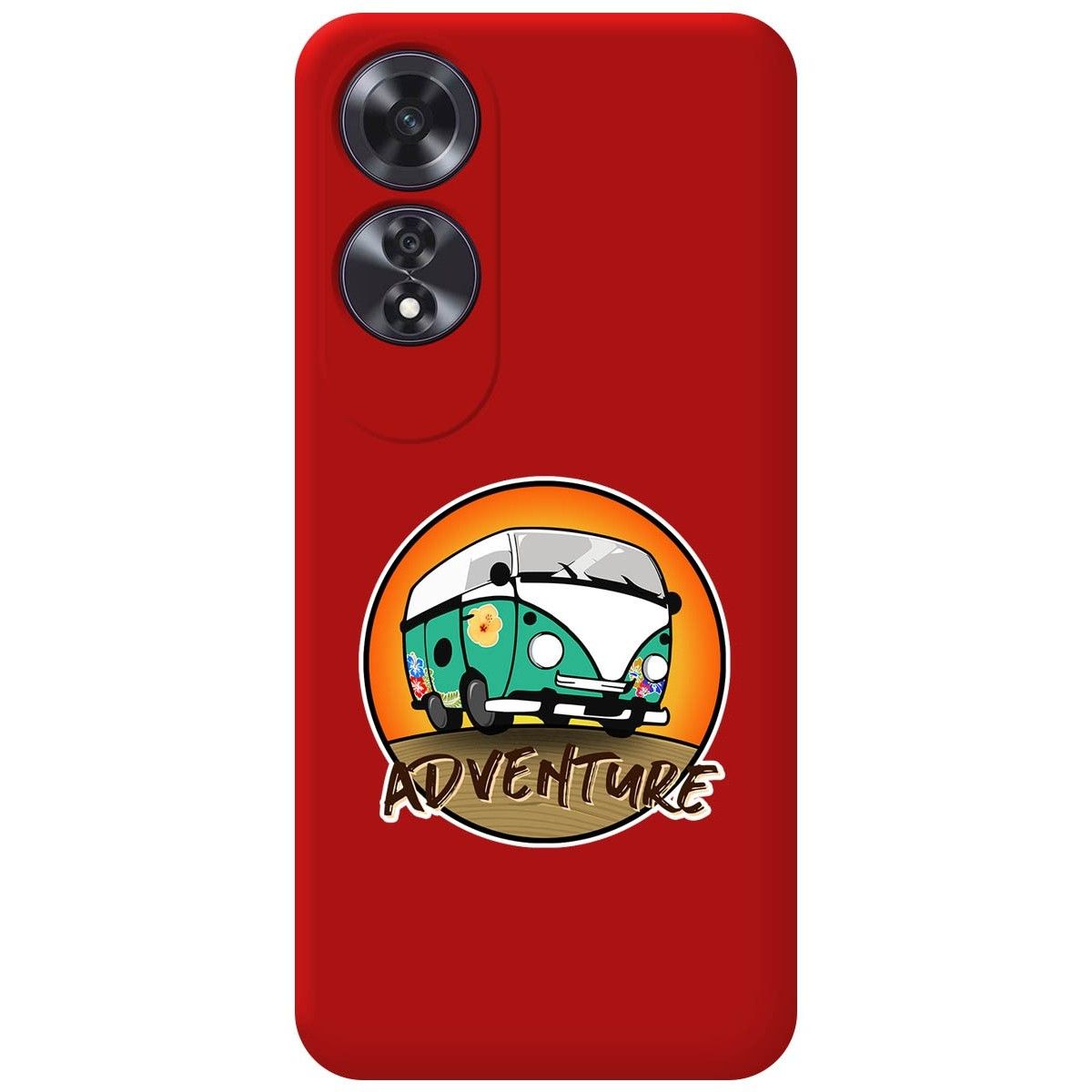 Funda Silicona Líquida Roja para Oppo A60 4G diseño Adventure Dibujos