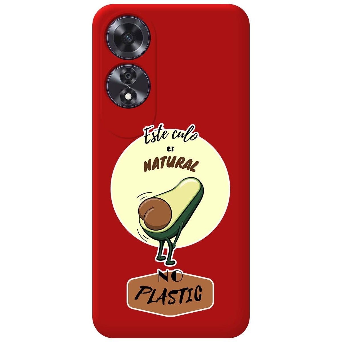 Funda Silicona Líquida Roja para Oppo A60 4G diseño Culo Natural Dibujos