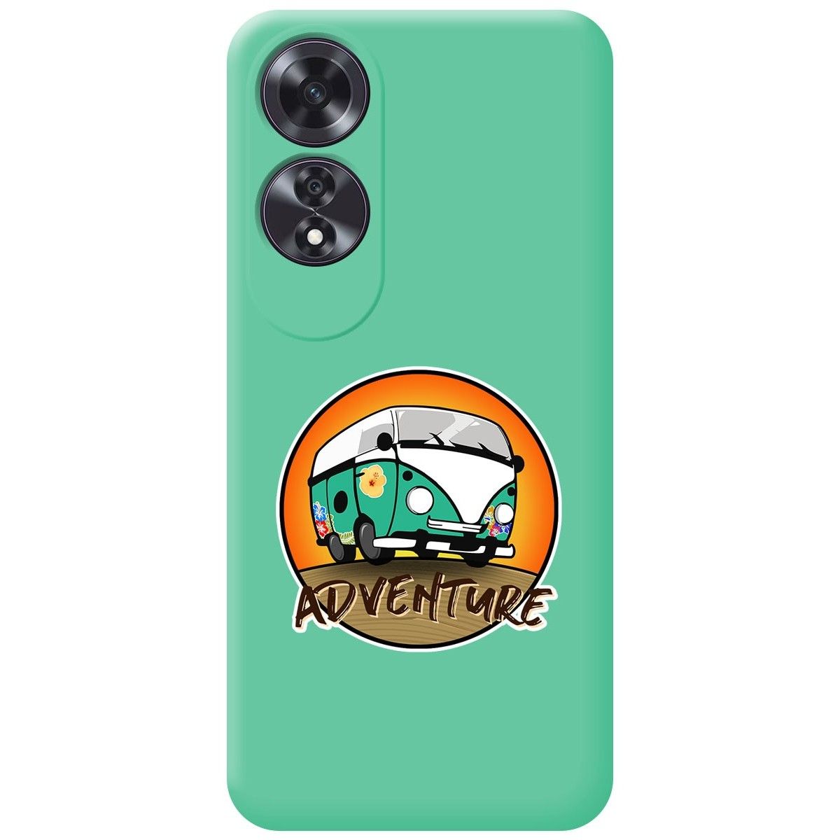 Funda Silicona Líquida Verde para Oppo A60 4G diseño Adventure Dibujos