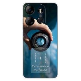 Personaliza tu Funda Silicona Gel Tpu Transparente con tu Fotografia para TECNO SPARK Go 2023 Dibujo Personalizada