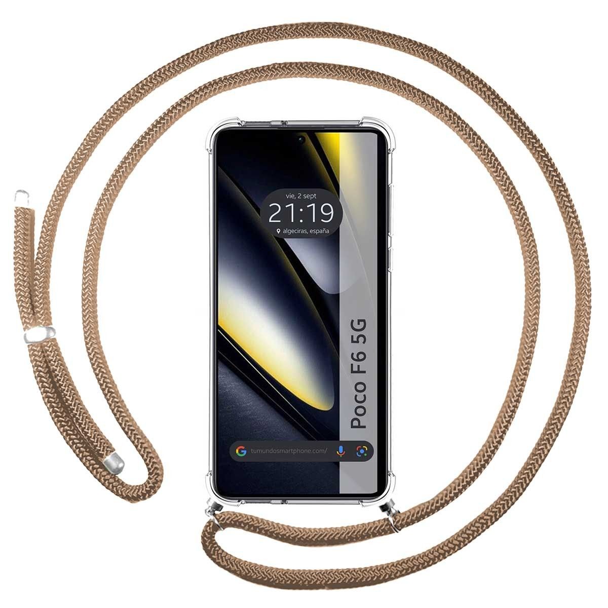 Personaliza tu Funda Colgante Transparente para Xiaomi Poco F6 5G con Cordon Camel Dibujo Personalizada