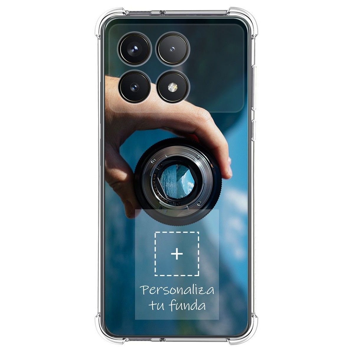 Personaliza tu Funda Silicona AntiGolpes Transparente con tu Fotografía para Xiaomi Poco F6 Pro 5G Dibujo Personalizada