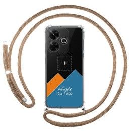 Personaliza tu Funda Colgante Transparente para Xiaomi Redmi 13 4G con Cordon Camel Dibujo Personalizada