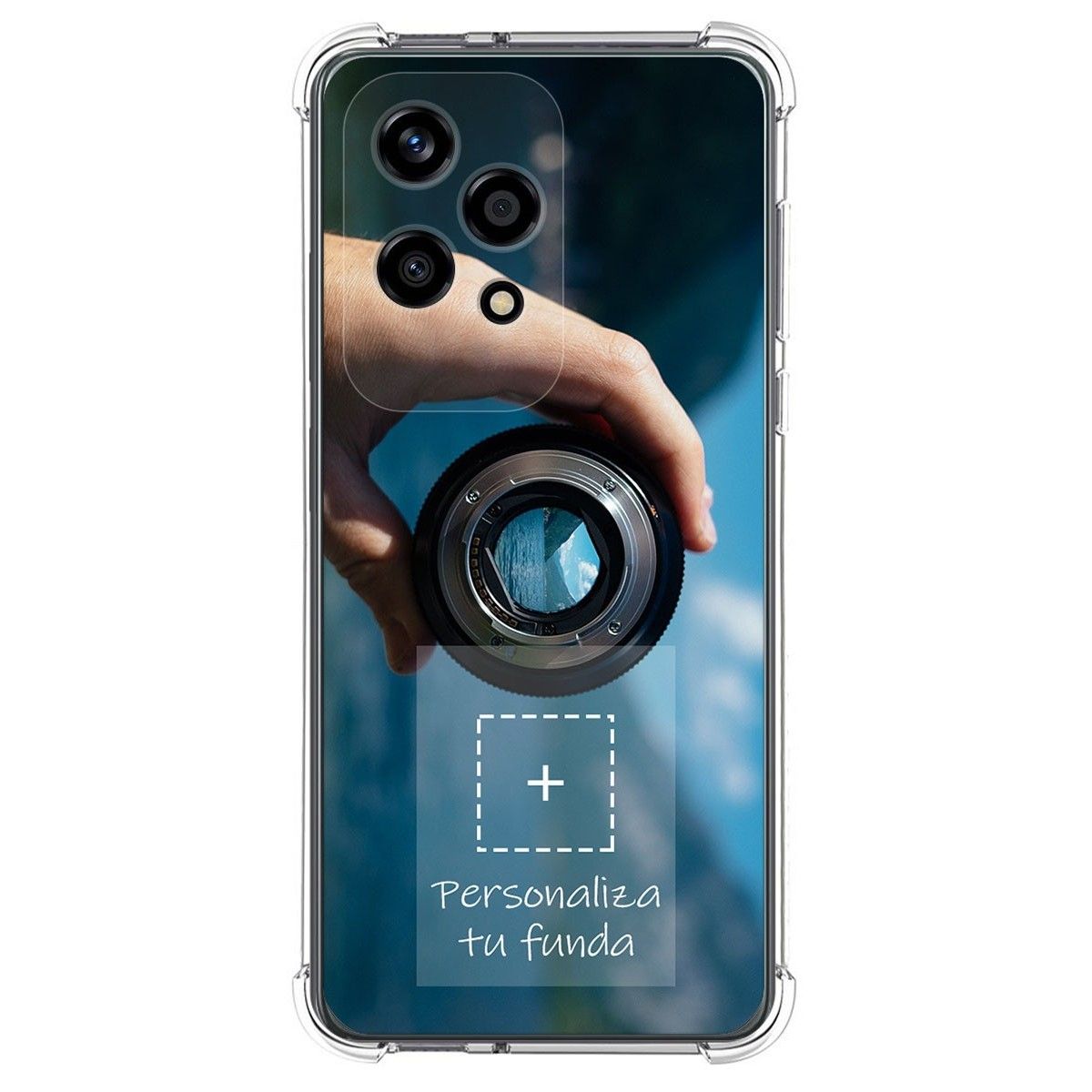 Personaliza tu Funda Silicona AntiGolpes Transparente con tu Fotografía para Huawei Honor 200 Lite 5G Dibujo Personalizada