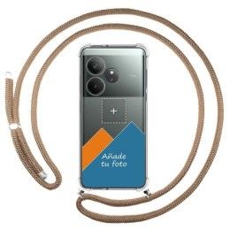 Personaliza tu Funda Colgante Transparente para Realme GT 6 / GT 6T 5G con Cordon Camel Dibujo Personalizada