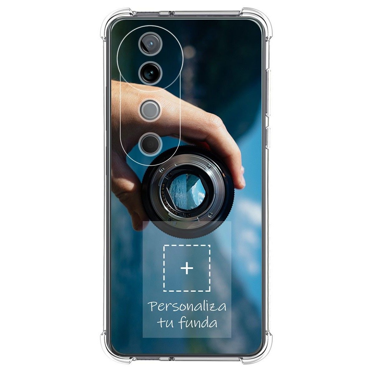 Personaliza tu Funda Silicona AntiGolpes Transparente con tu Fotografía para Vivo V40 5G Dibujo Personalizada