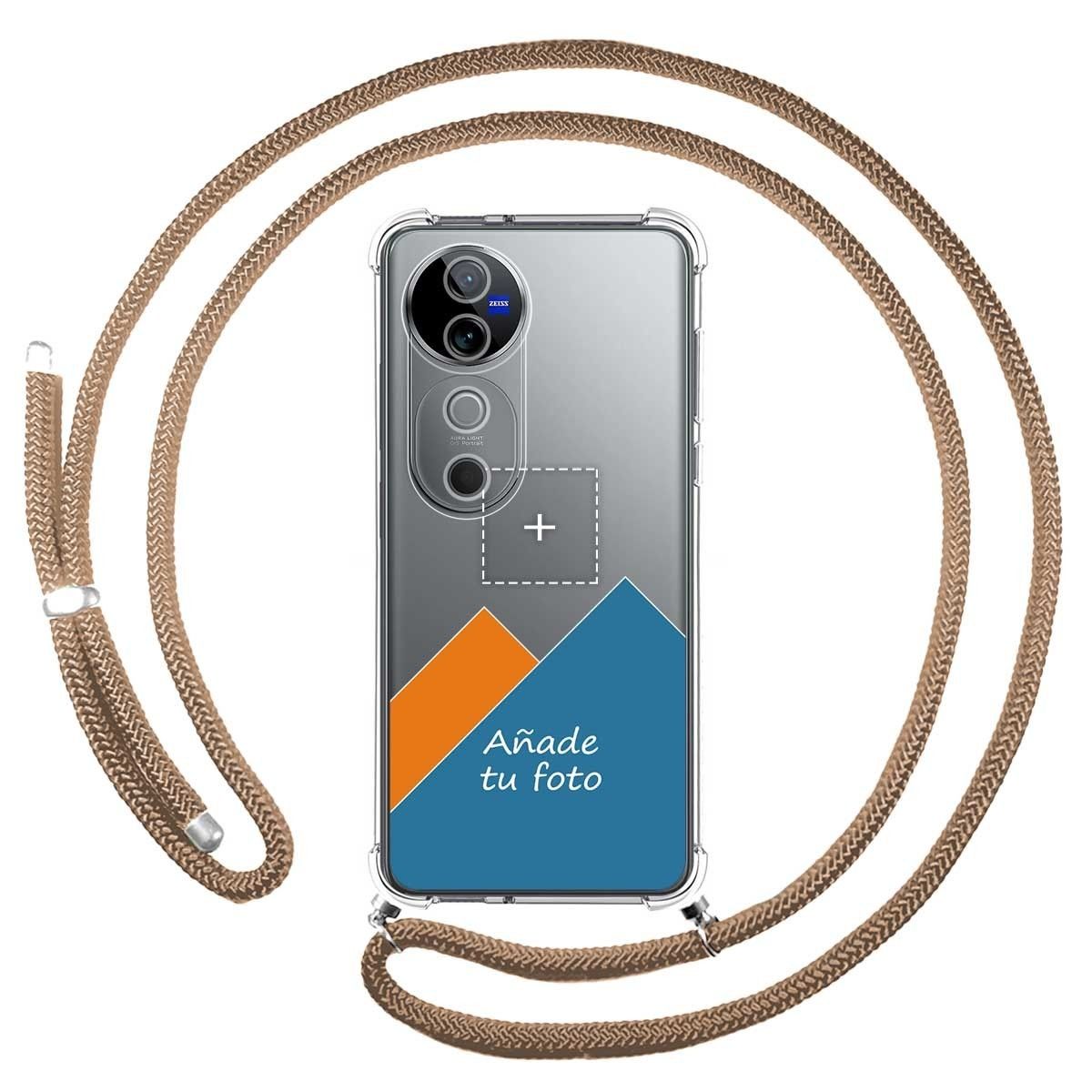 Personaliza tu Funda Colgante Transparente para Vivo V40 5G con Cordon Camel Dibujo Personalizada