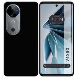 Funda Silicona Gel TPU Negra para Vivo V40 5G