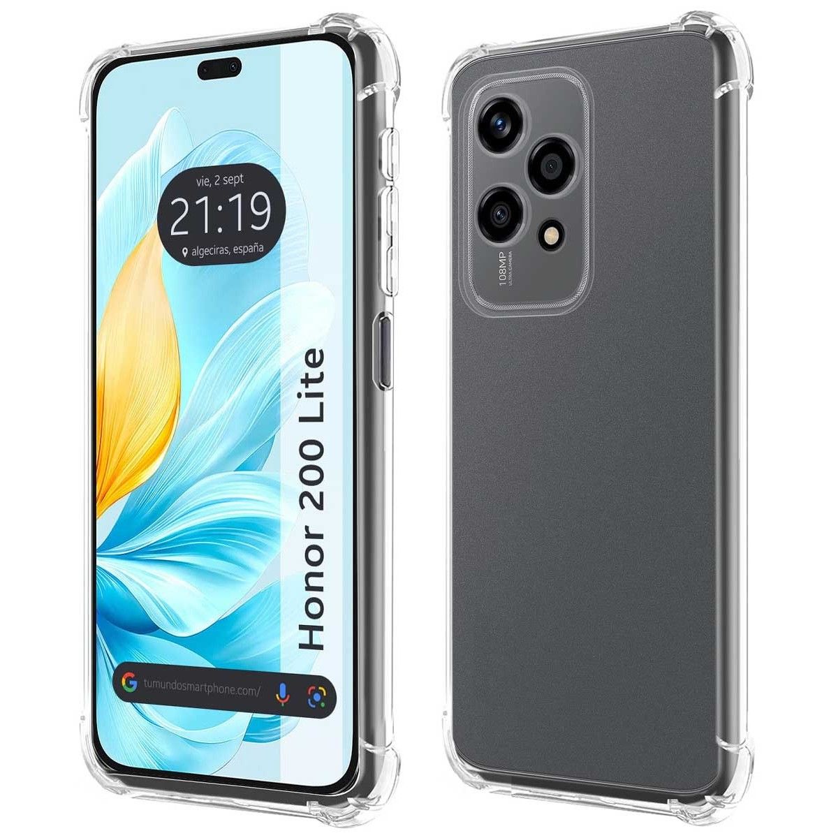 Funda Silicona Antigolpes Transparente para Huawei Honor 200 Lite 5G