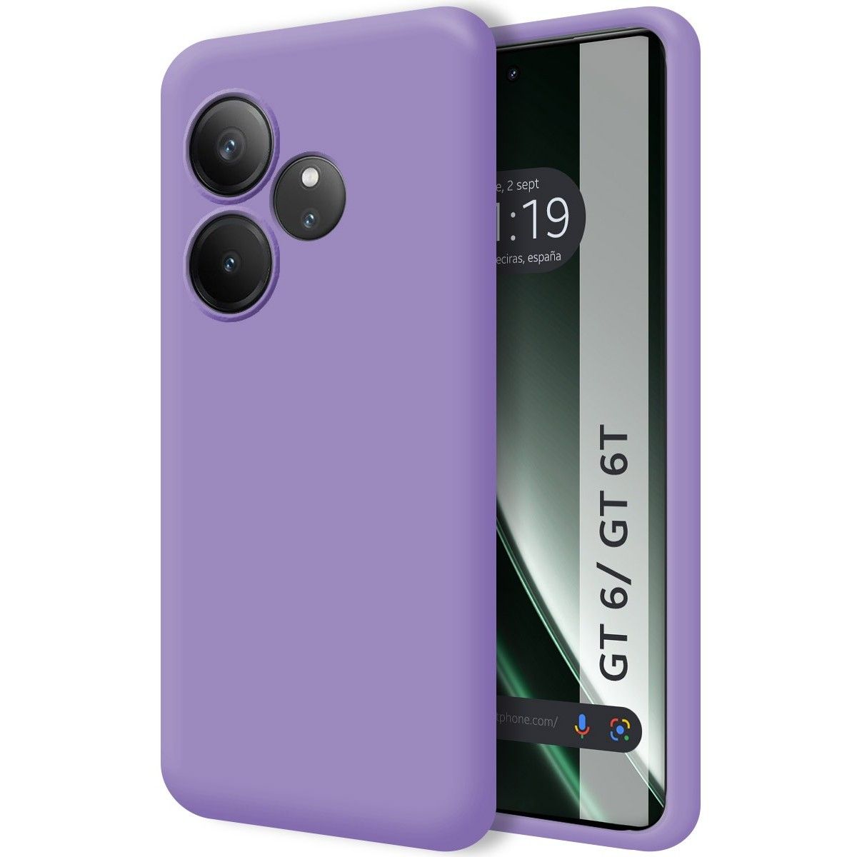 Funda Silicona Líquida Ultra Suave para Realme GT 6 / GT 6T 5G color Morada