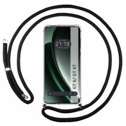 Funda Colgante Transparente para Realme GT 6 / GT 6T 5G con Cordon Negro