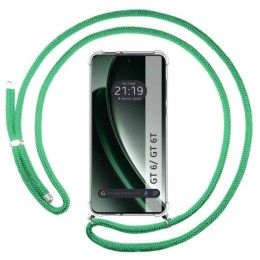 Funda Colgante Transparente para Realme GT 6 / GT 6T 5G con Cordon Verde Agua