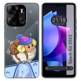 Funda Silicona Transparente para TECNO SPARK Go 2023 diseño Cabra Dibujos