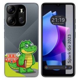 Funda Silicona Transparente para TECNO SPARK Go 2023 diseño Coco Dibujos