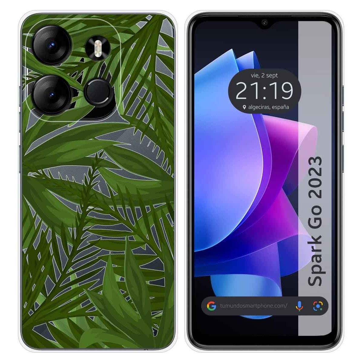 Funda Silicona Transparente para TECNO SPARK Go 2023 diseño Jungla Dibujos