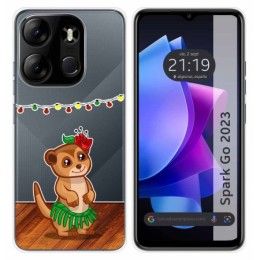 Funda Silicona Transparente para TECNO SPARK Go 2023 diseño Suricata Dibujos