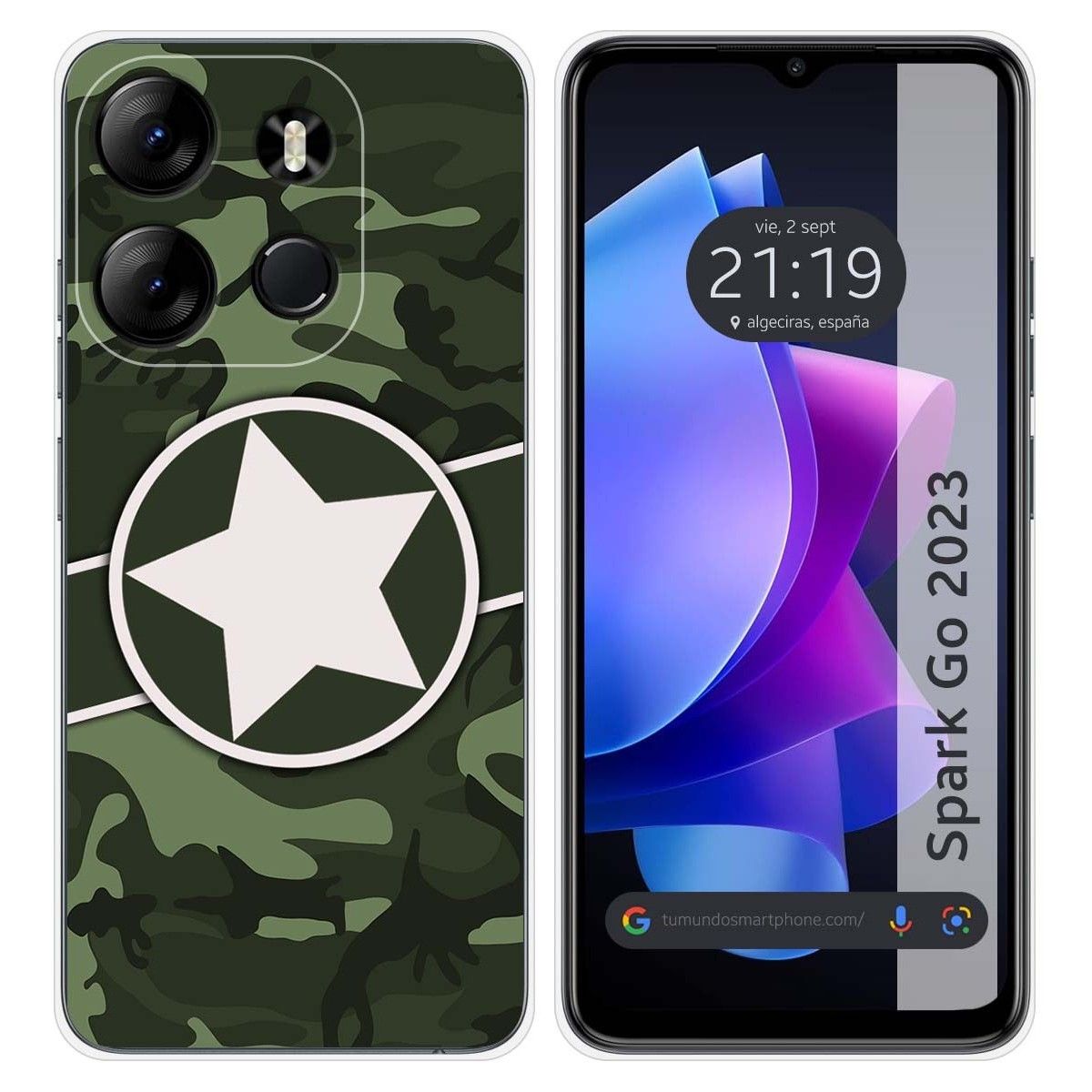 Funda Silicona para TECNO SPARK Go 2023 diseño Camuflaje 01 Dibujos