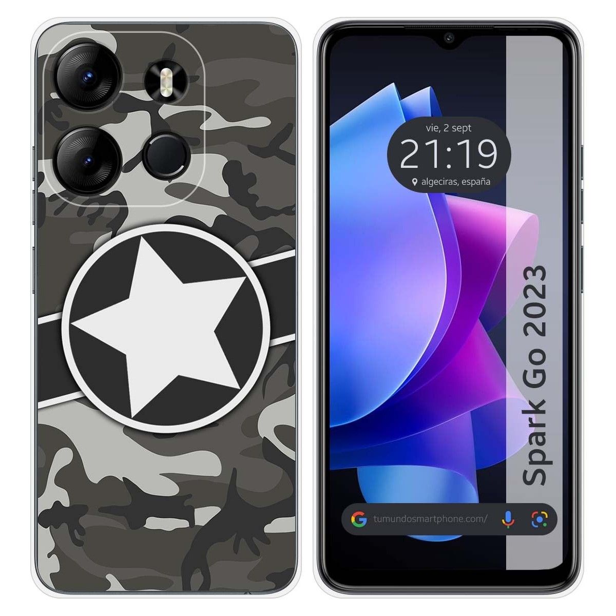 Funda Silicona para TECNO SPARK Go 2023 diseño Camuflaje 02 Dibujos