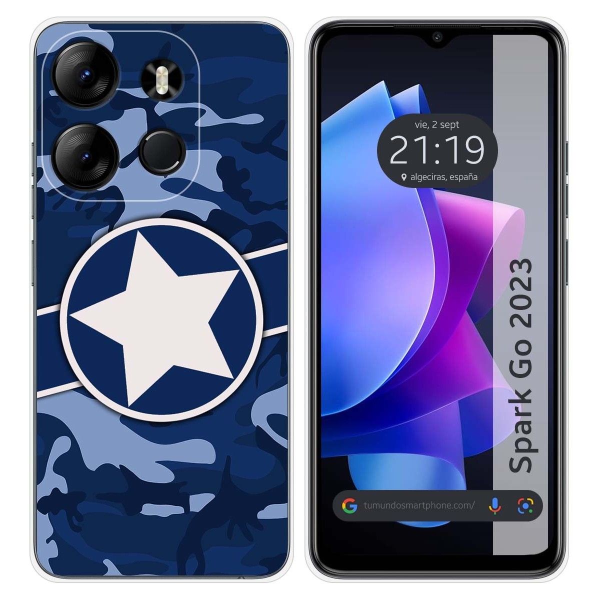 Funda Silicona para TECNO SPARK Go 2023 diseño Camuflaje 03 Dibujos