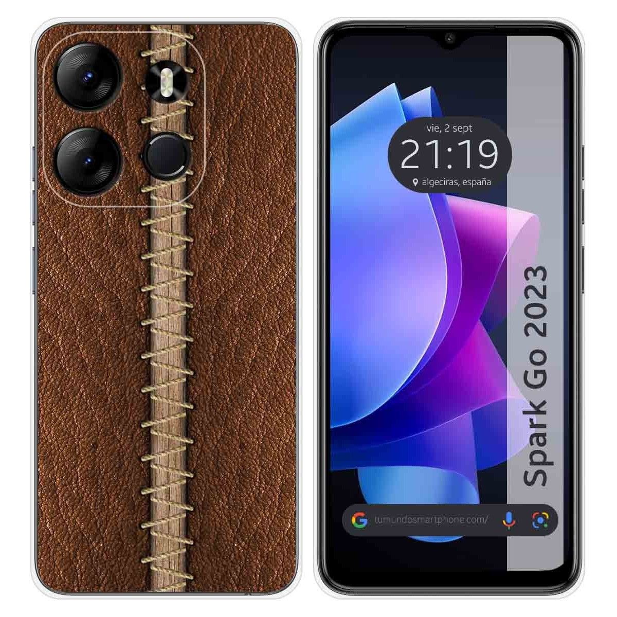 Funda Silicona para TECNO SPARK Go 2023 diseño Cuero 01 Dibujos