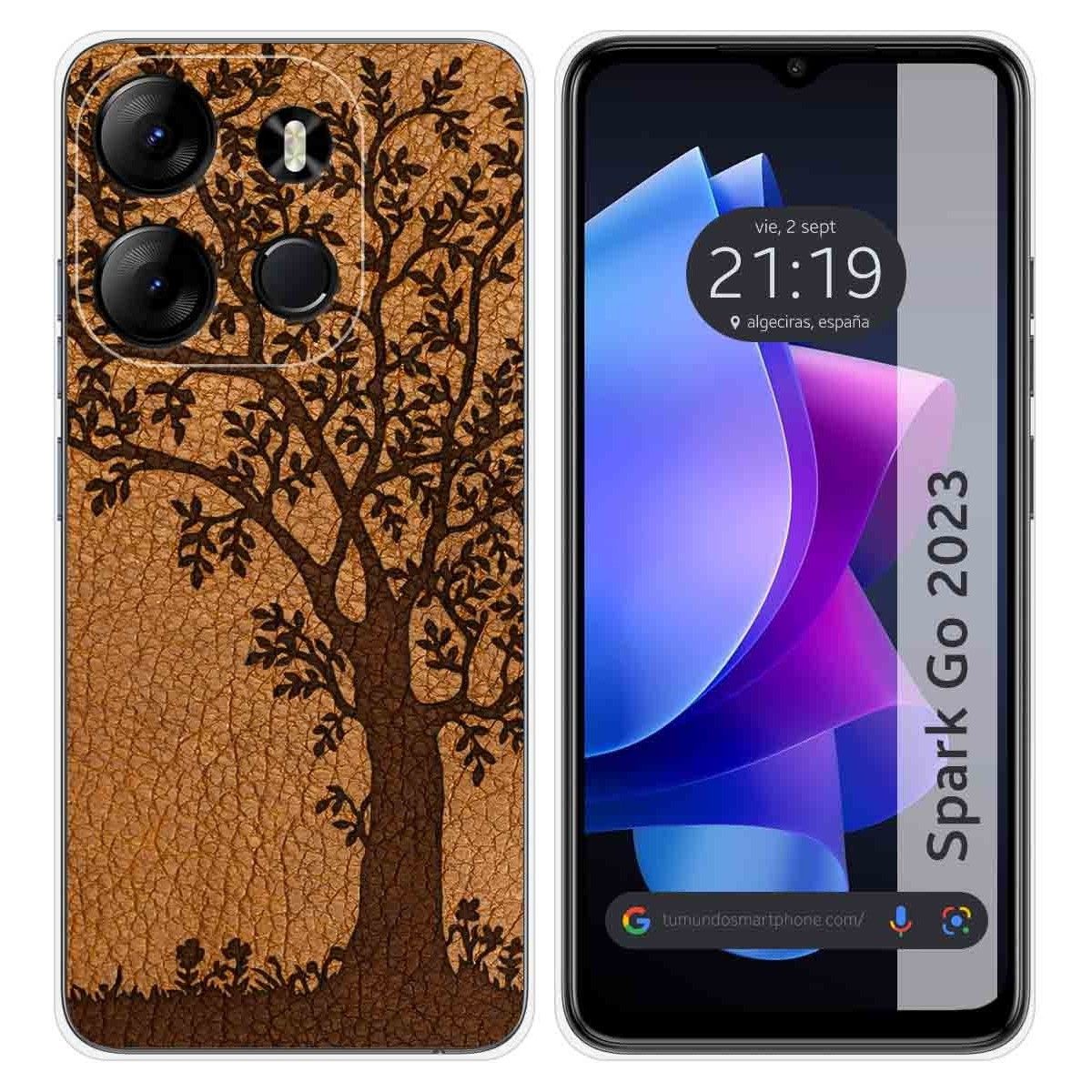 Funda Silicona para TECNO SPARK Go 2023 diseño Cuero 03 Dibujos