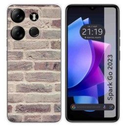 Funda Silicona para TECNO SPARK Go 2023 diseño Ladrillo 01 Dibujos