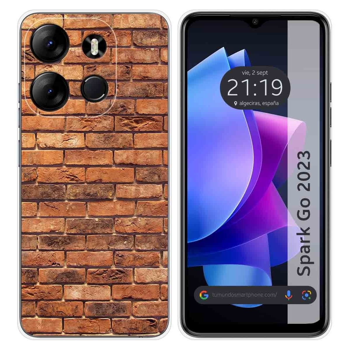 Funda Silicona para TECNO SPARK Go 2023 diseño Ladrillo 04 Dibujos