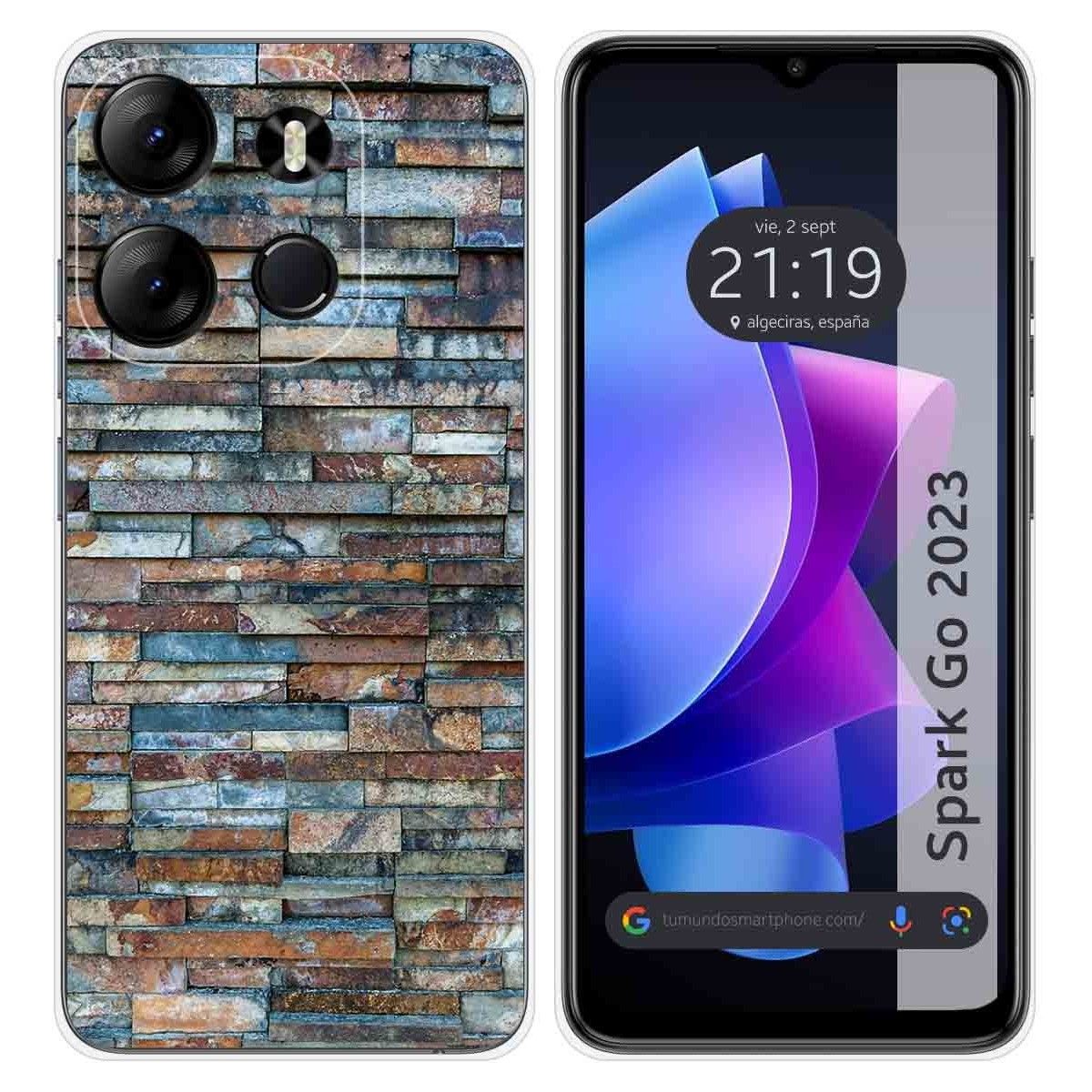 Funda Silicona para TECNO SPARK Go 2023 diseño Ladrillo 05 Dibujos