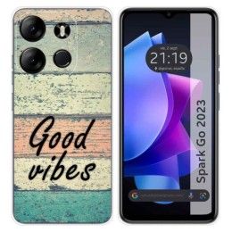 Funda Silicona para TECNO SPARK Go 2023 diseño Madera 01 Dibujos