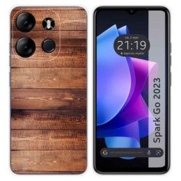 Funda Silicona para TECNO SPARK Go 2023 diseño Madera 02 Dibujos