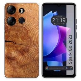 Funda Silicona para TECNO SPARK Go 2023 diseño Madera 04 Dibujos