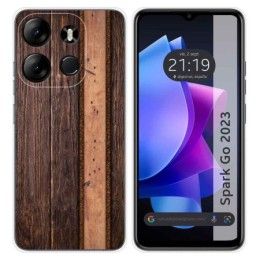 Funda Silicona para TECNO SPARK Go 2023 diseño Madera 05 Dibujos