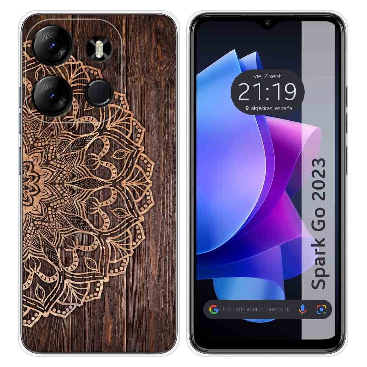 Funda Silicona para TECNO SPARK Go 2023 diseño Madera 06 Dibujos