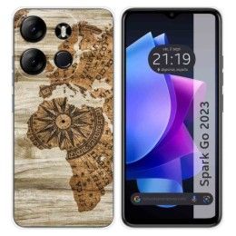 Funda Silicona para TECNO SPARK Go 2023 diseño Madera 07 Dibujos